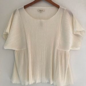 Madewell.  Shirt/blouse.  Cream. Size Medium. NWT